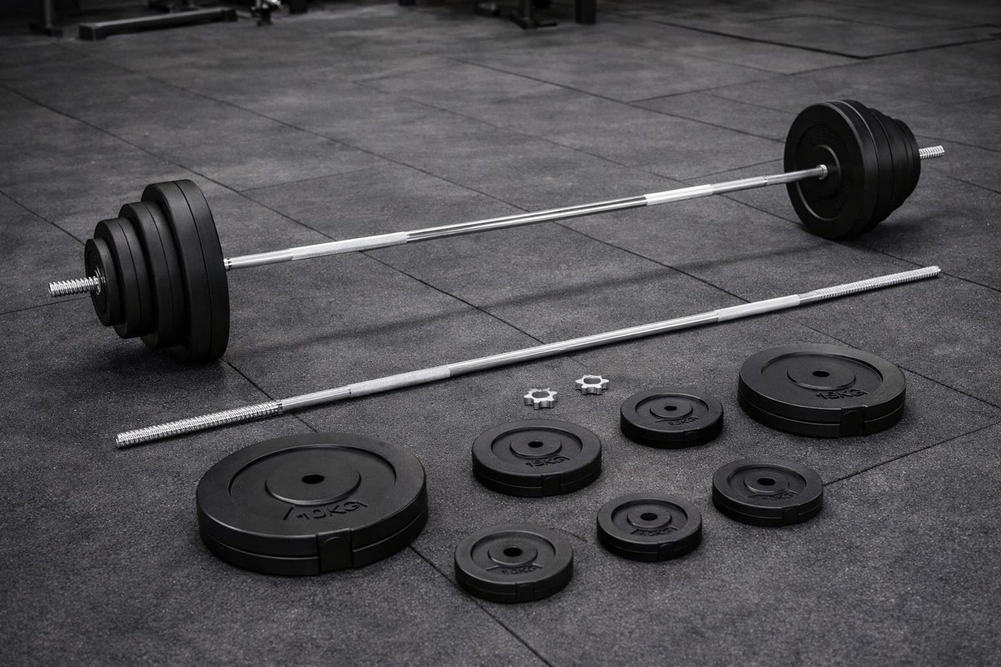 70-kg Langhantelset für effektives Ganzkörpertraining