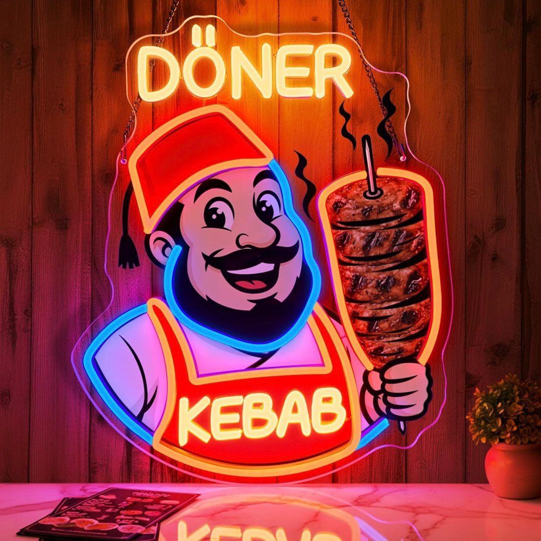 LED Neon Schild Döner Kebab