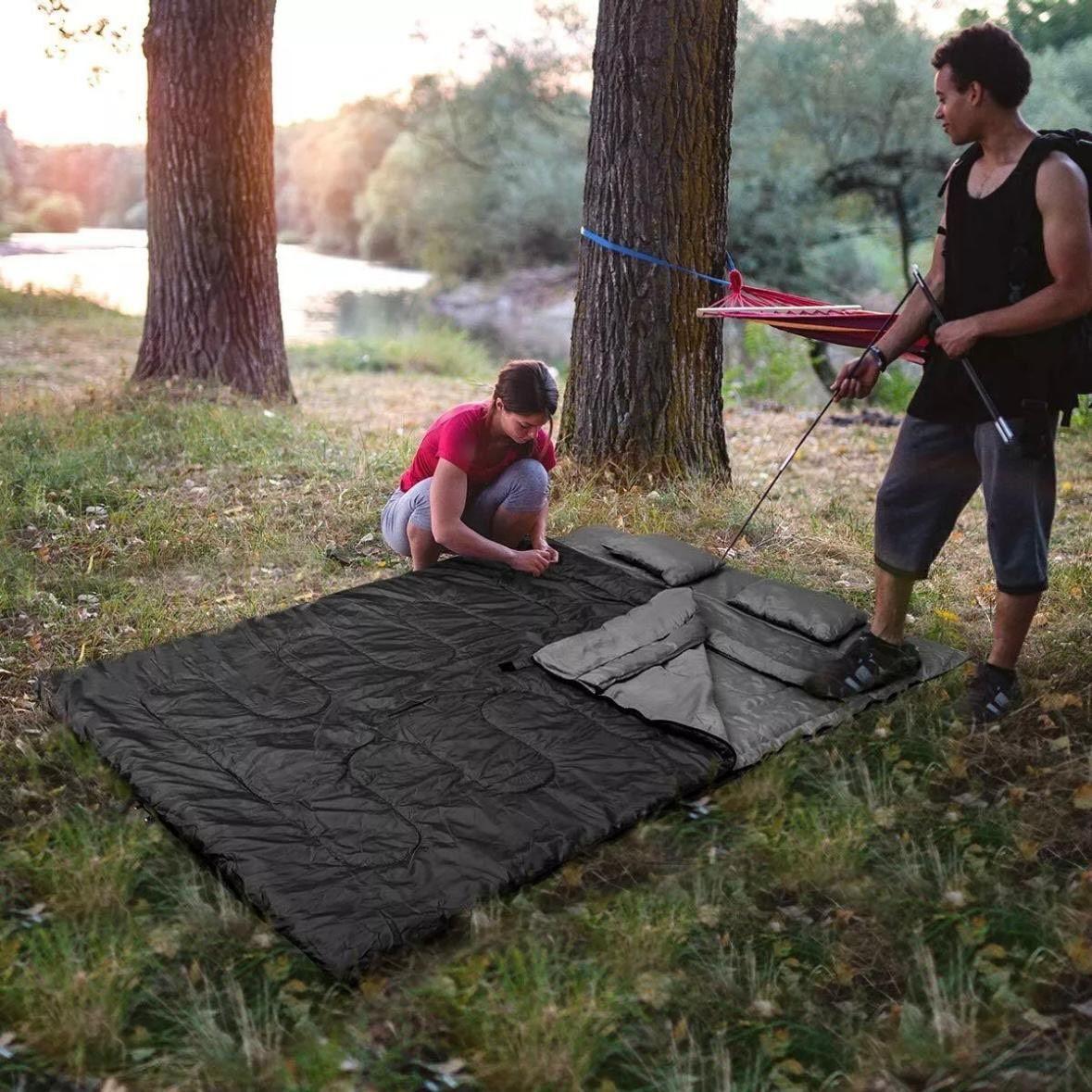 Doppelschlafsack für 2 Personen 2in1 Deckenschlafsack