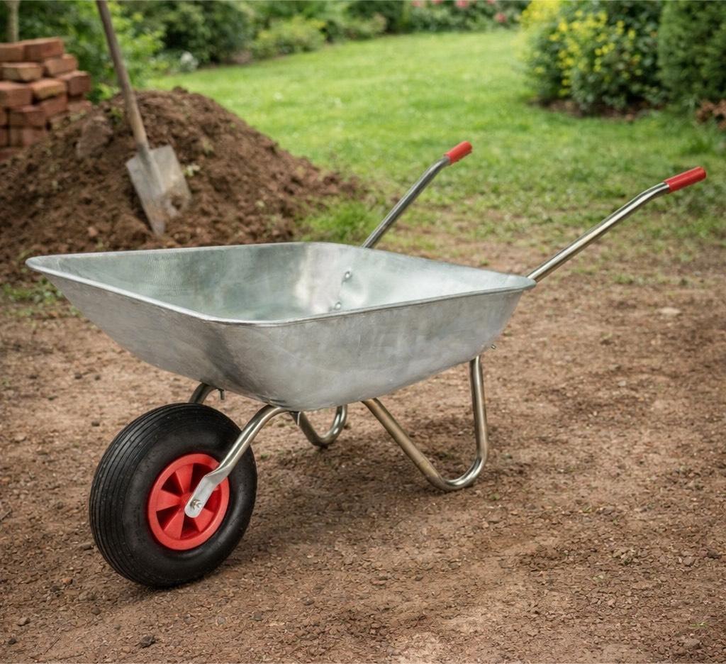 Schubkarre Metall Gartenkarre Bauschubkarre Luftreifen