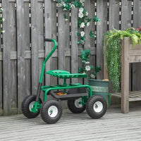 Gartenwagen mit Sitz Rollsitz Gartenarbeit