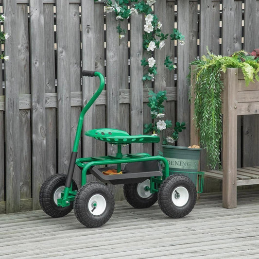 Gartenwagen mit Sitz Rollsitz Gartenarbeit