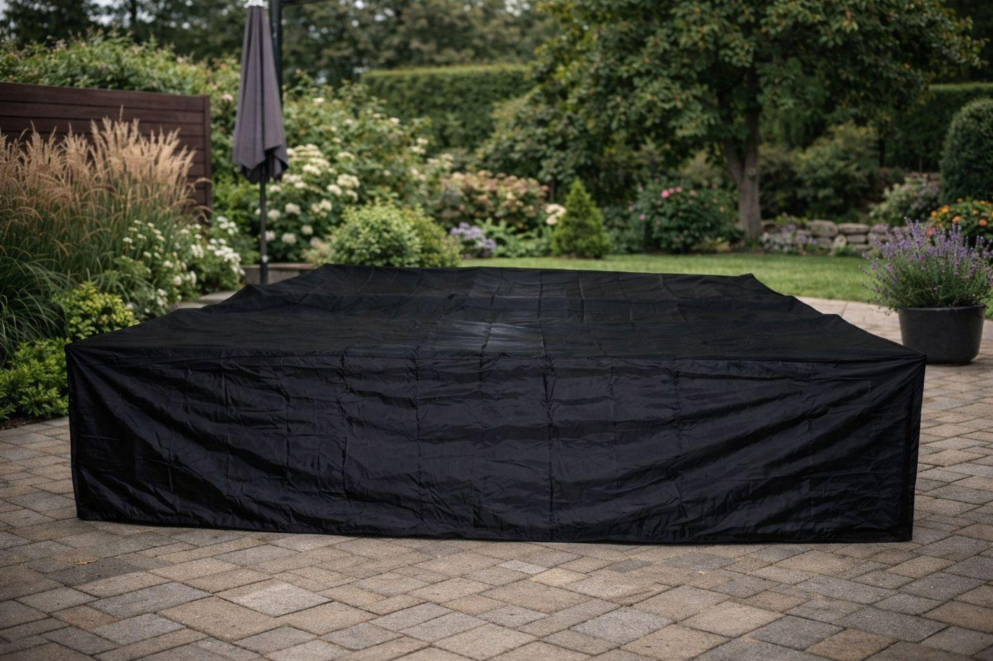 Abdeckplane für Gartenmöbel 300×300×70cm transparent & wetterfest