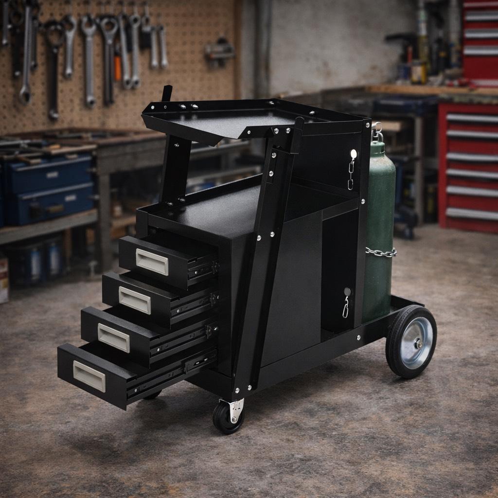Werkzeugtrolley 4 Schubladen Schweißwagen