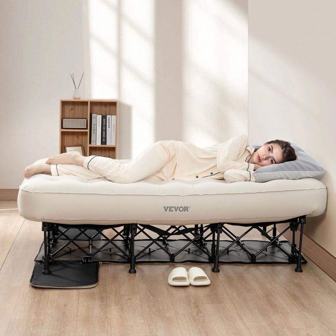Luftbett mit Rahmen & Elektropumpe Komfort-Gästebett