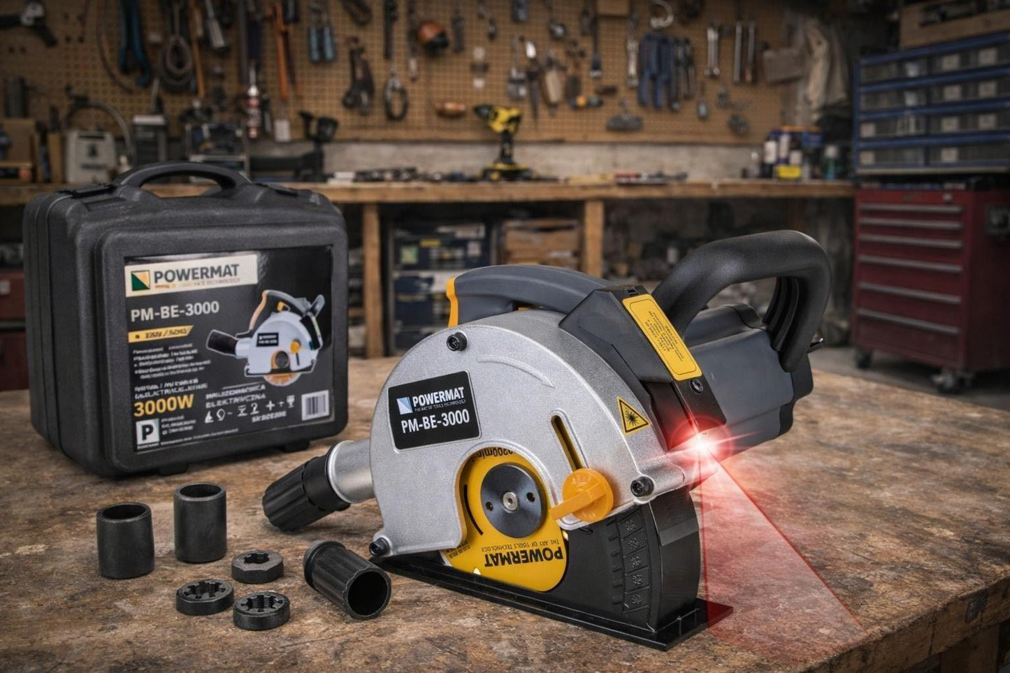 3000W Mauernutfräse mit Laserführung & Staubabsaugung