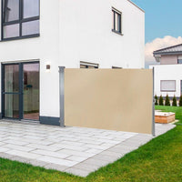 Seitenmarkise 3m Beige Sicht-, Wind- & Sonnenschutz mit Automatik