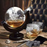 Whisky Karaffen Set Globus Karaffe Gläser Geschenk