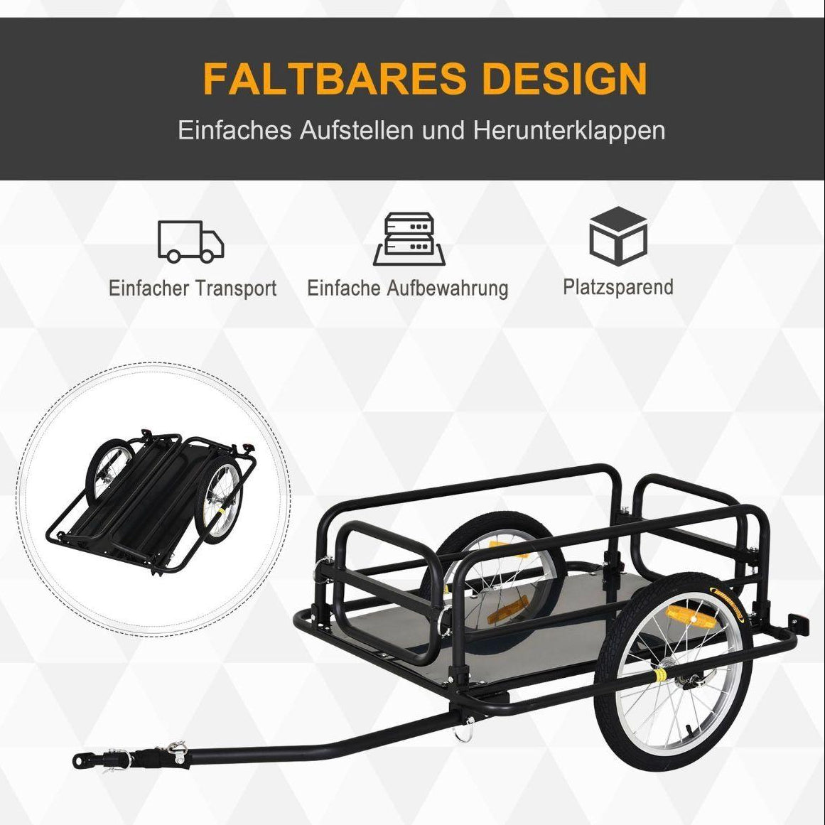 Fahrrad Lastenanhänger 40kg Transportanhänger
