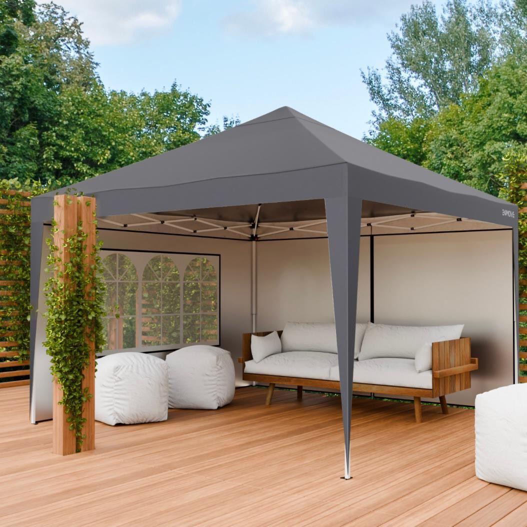 Pavillon 3×3m moderner Sonnenschutz für Garten & Terrasse