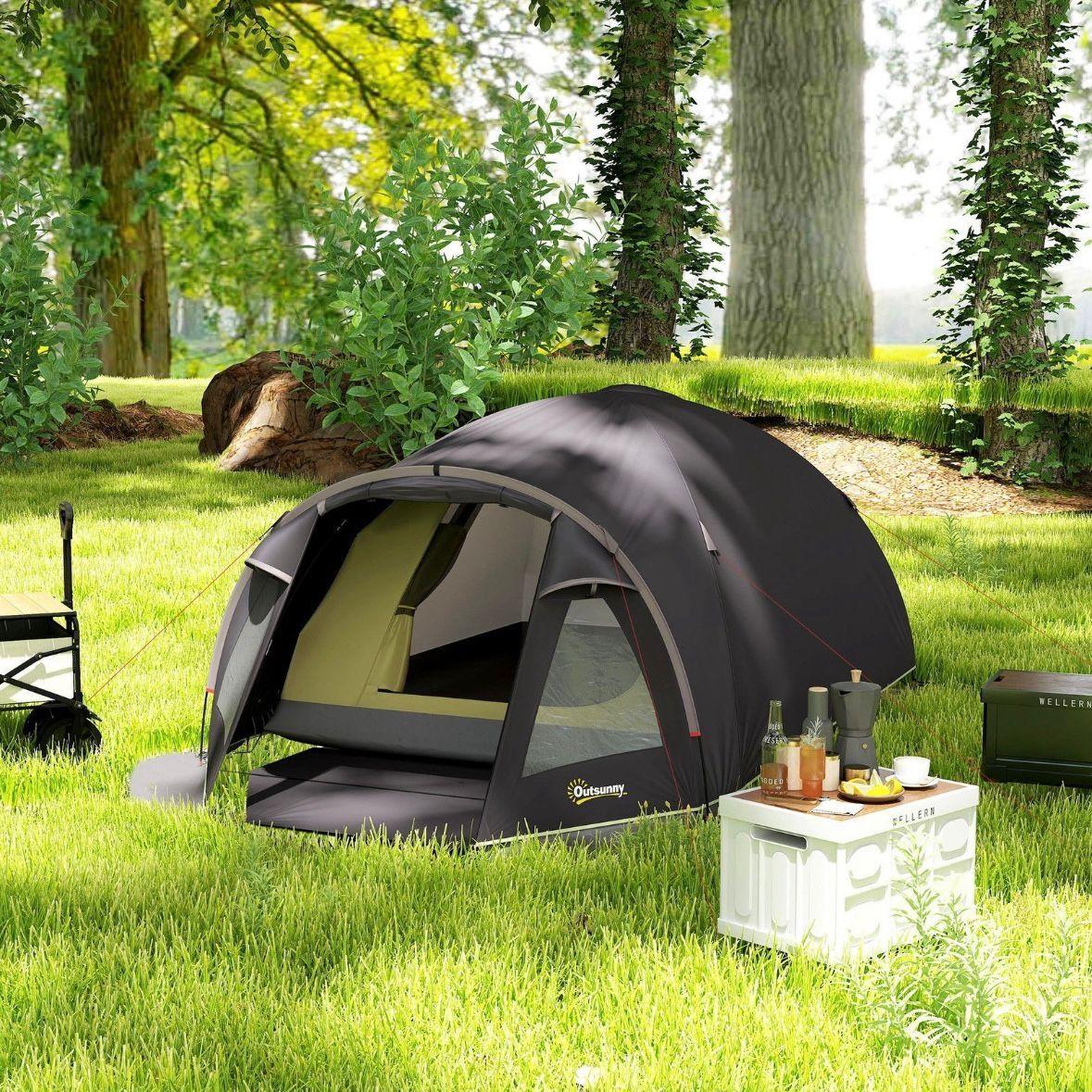 Camping Tunnelzelt für 2–4 Personen mit Wohnbereich