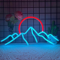 LED Neon Schild Mountain Sunrise