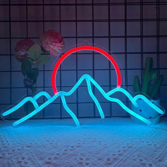 LED Neon Schild Mountain Sunrise