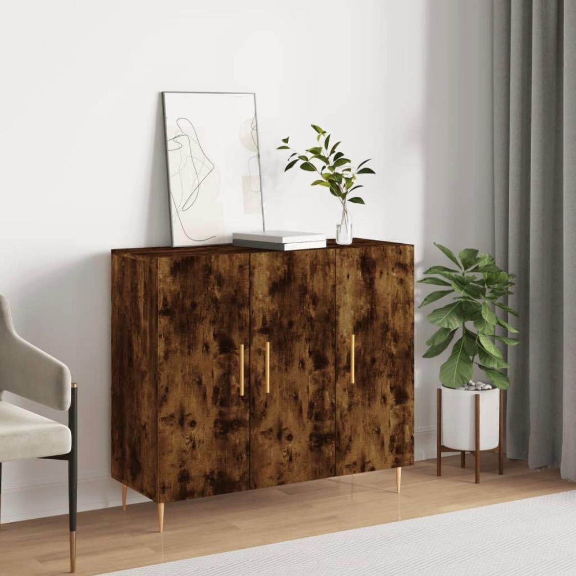 Sideboard im Altholz-Look mit Metallbeinen 90cm
