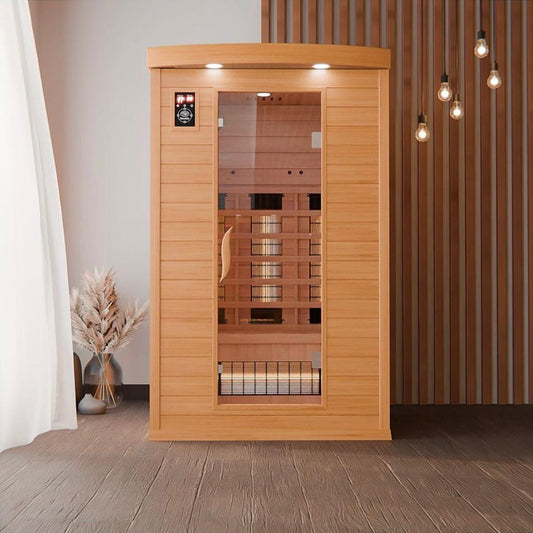 Infrarotkabine 1–2 Personen mit Vollspektrumstrahlern & LED-Therapie