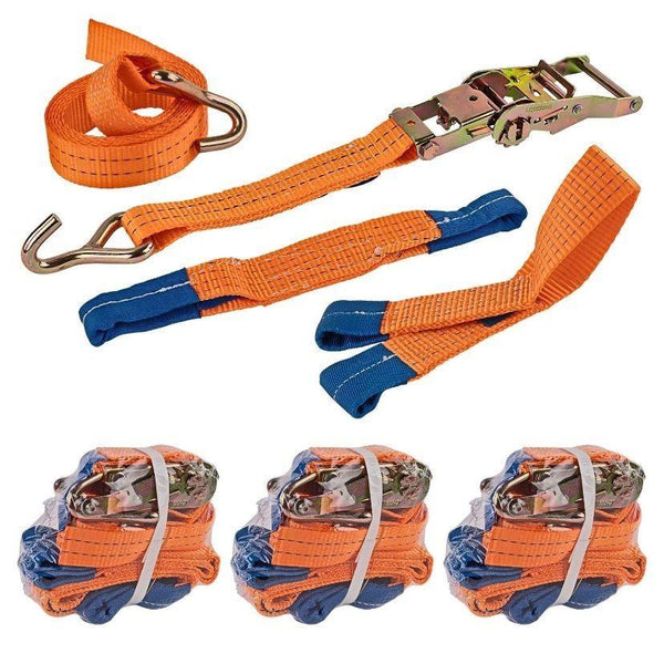 4-teiliges Zurrgurt-Set für Reifen & Ladungssicherung 2000 daN