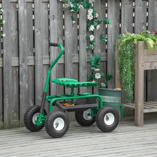 Gartenwagen mit Sitz rollbar
