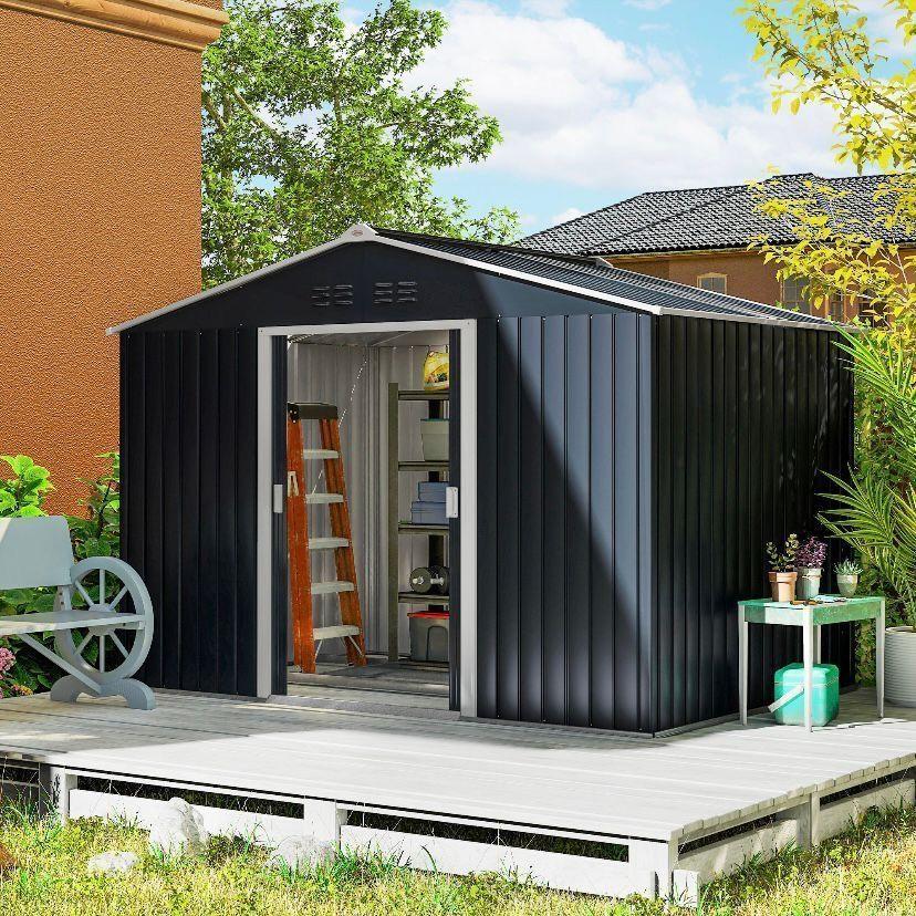 Gerätehaus Metall 4,9 m² Gartenhaus Stahl Geräte Schuppen