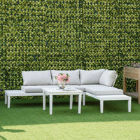 Gartenmöbel Set Aluminium Lounge 3-teilig Cremeweiß