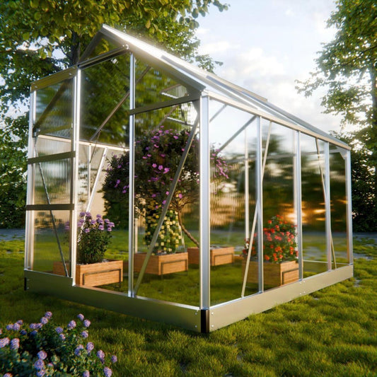 Gewächshaus Aluminium Polycarbonat 4,75m² Frühbeet Gartenhaus