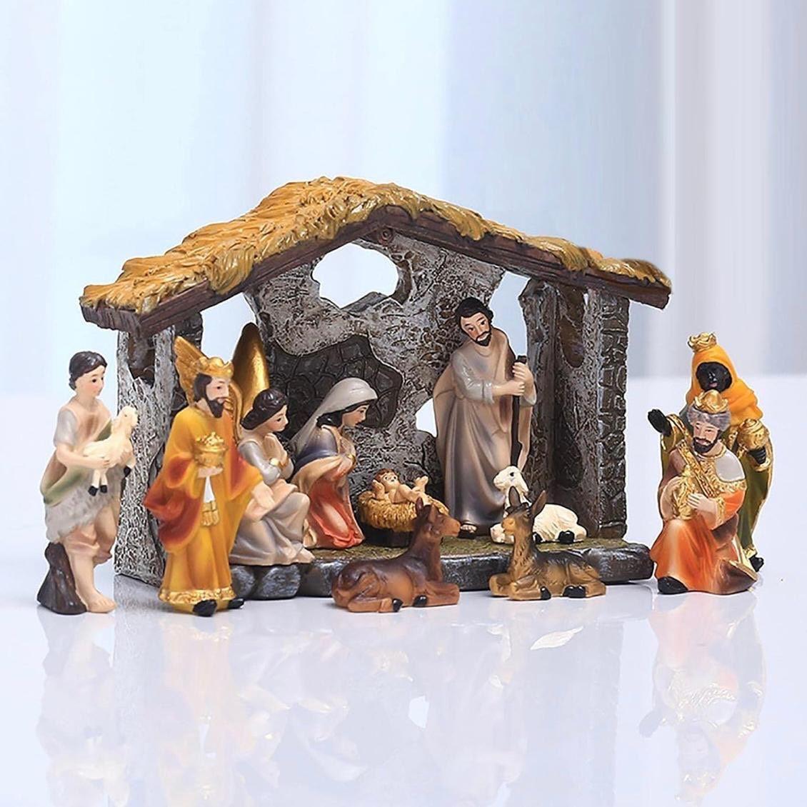 Weihnachtskrippe Krippenszene zur Geburt Jesu