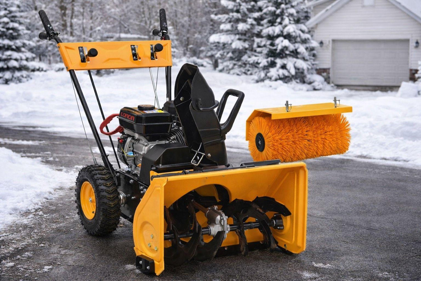 2in1 Schneefräse & Kehrmaschine Benzin 196cm³
