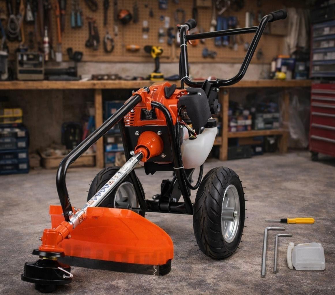 Mobile Gartensense mit Fahrwagen 5,2 PS Benzin Freischneider