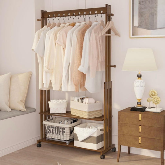 Kleiderständer Bambus Vintage Garderobe