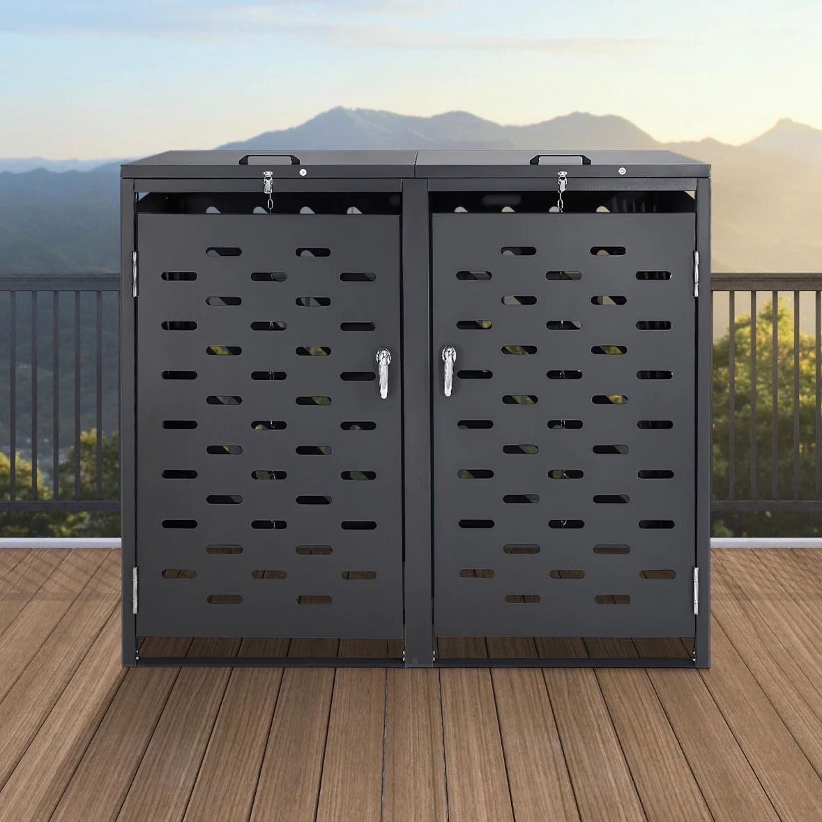 Mülltonnenbox 2x240L Mülltonnen Müllbox Tonnen