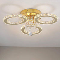 Kristall-LED-Deckenleuchte Modernes Ringdesign