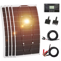 4×100W Flexibles Solarpanel Set 400W  12V ultradünn