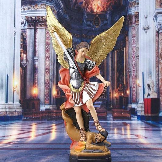 Erzengel Michael Statue Deko Figur religiös Kunstharz