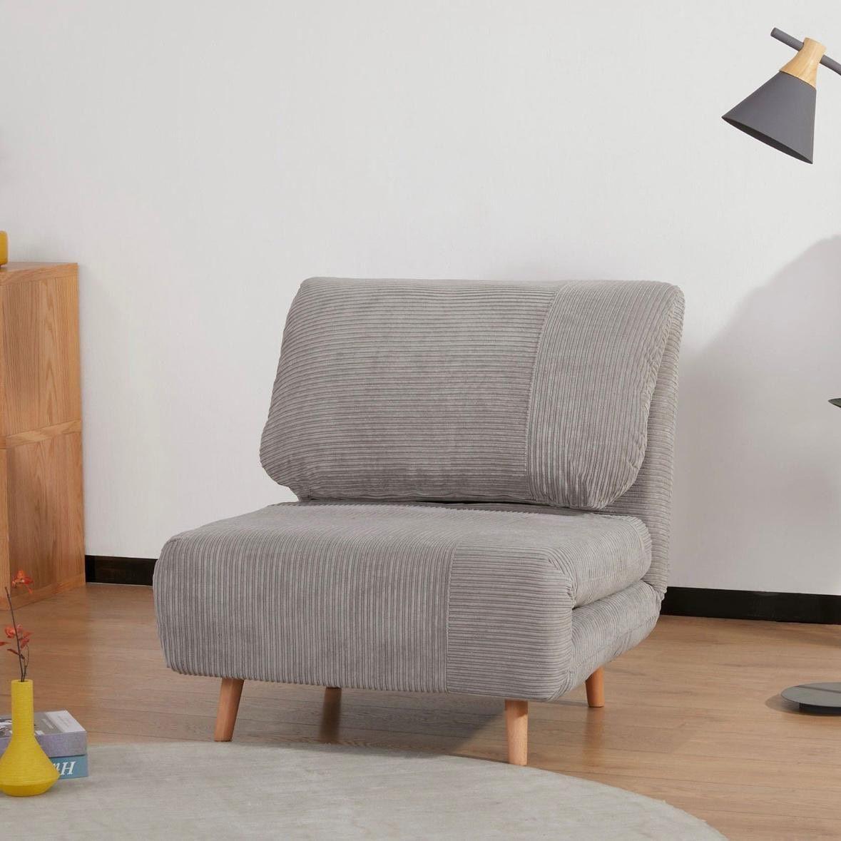 2in1 Schlafsessel mit Schlaffunktion Klappbares Schlafsofa