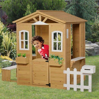 Holz Kinderspielhaus Gartenhaus mit Bank