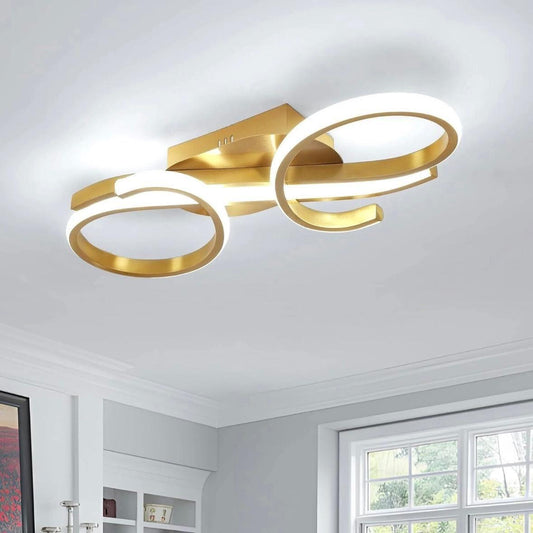 LED Deckenleuchte Gold Bogendesign 36W kaltweiß