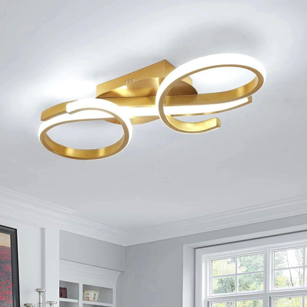 LED Deckenleuchte Gold Bogendesign 36W kaltweiß