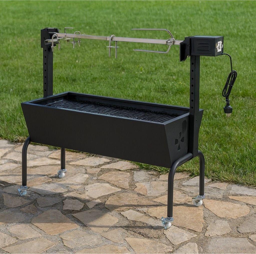 Spanferkelgrill Lammgrill mit Drehspieß Grill Spanferkel
