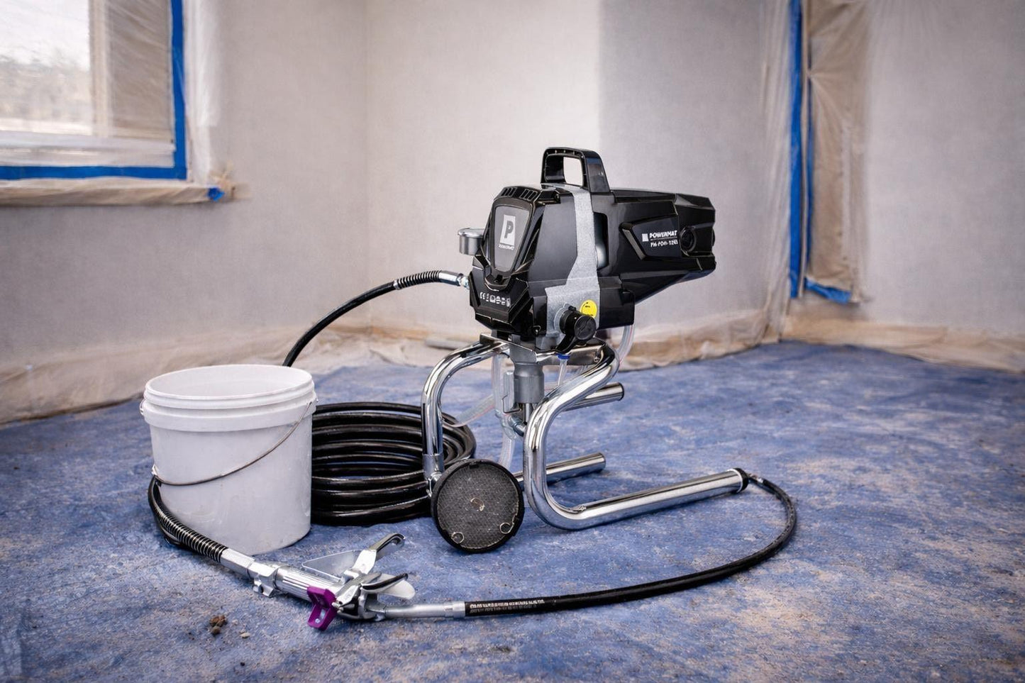 Airless-Lackiergerät 1200 W mit Kolbenpumpe 220 bar