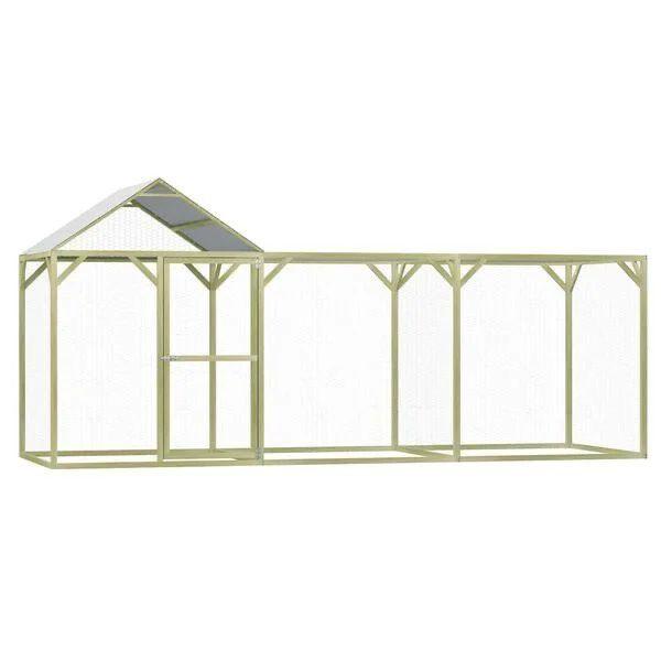 Hühnerstall Hühnergehege 4,5x1,5m Hühner