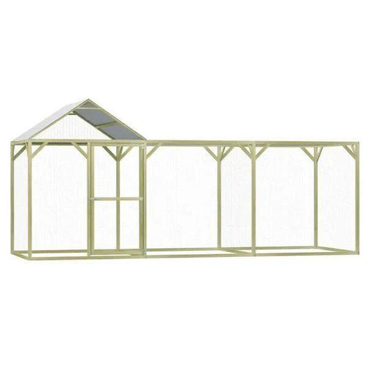 Hühnerstall Hühnergehege 4,5x1,5m Hühner