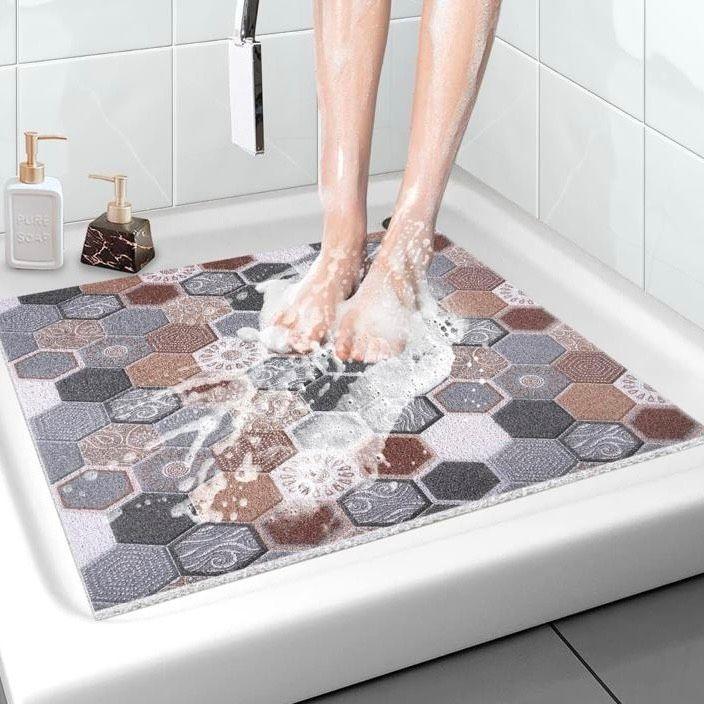 Rutschfeste PVC-Duschmatte 80×80cm Anti-Rutsch Badematte