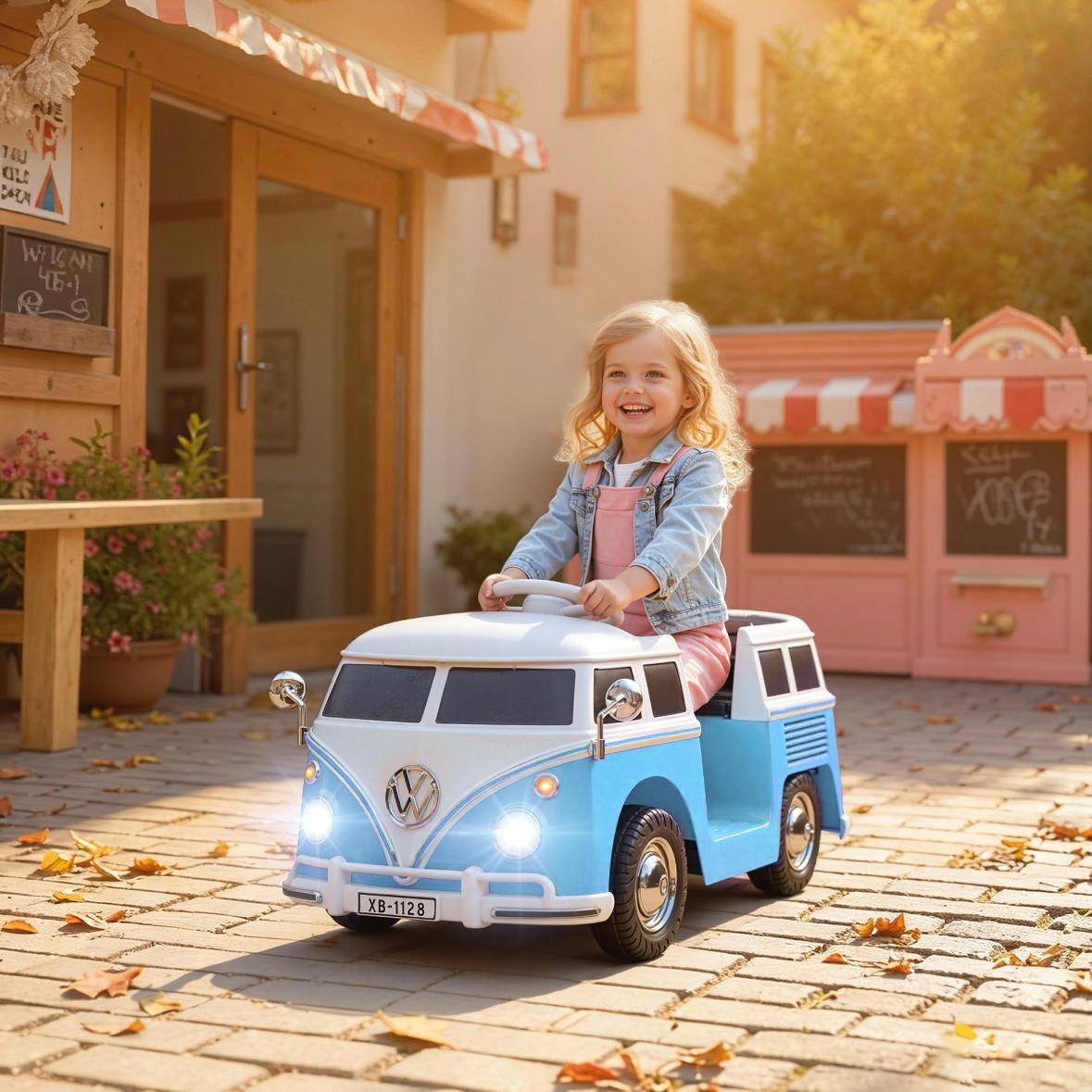 Volkswagen T1 Camper Kinder Elektroauto 12V mit MP3 & Licht