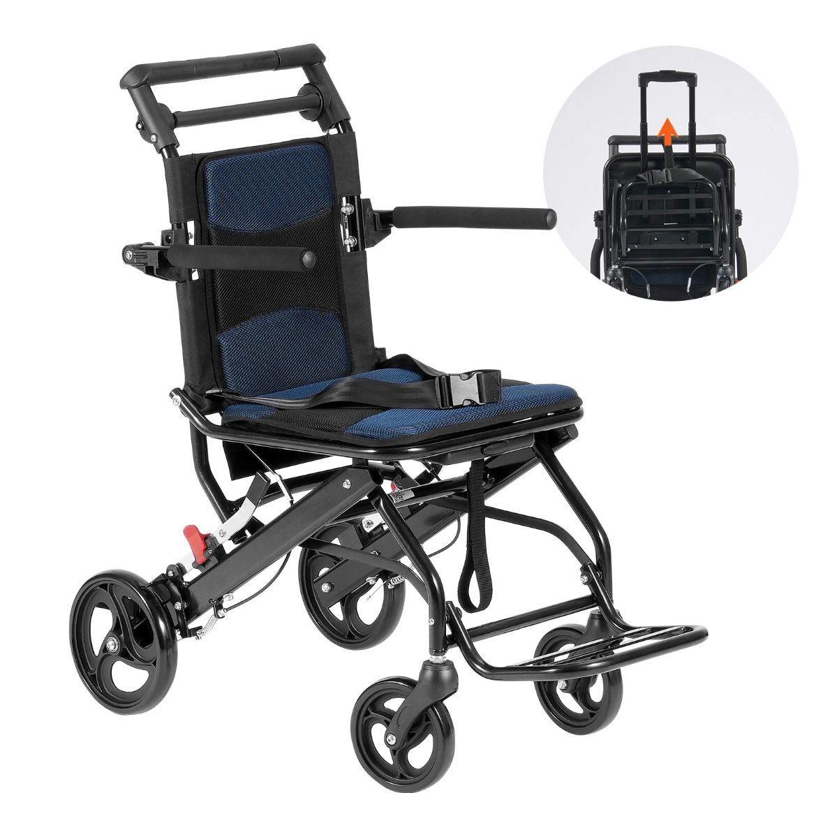 Leichter faltbarer Rollstuhl mit One-Touch-Faltsystem bis 100kg