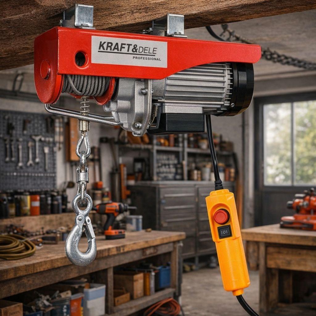 Elektrische Seilwinde 500kg 1000W Seilhebezug Werkstatt