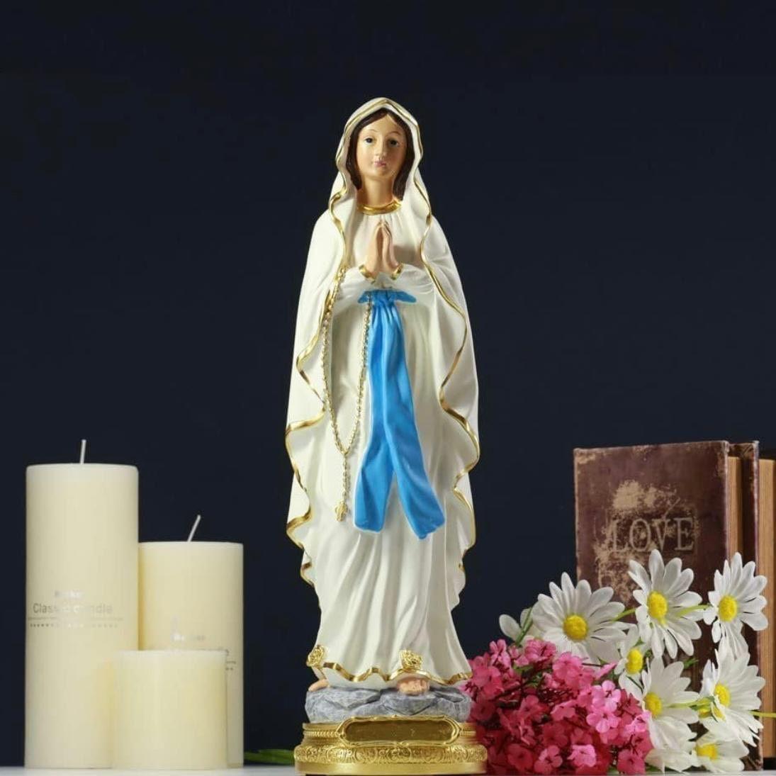 Jungfrau Maria Statue religiös Deko Figur Kunstharz