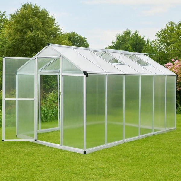 Gewächshaus 6,87m² Gewächs Gartenhaus Aluminium