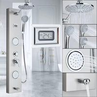 Edelstahl Duschpaneel mit Regendusche & Massagejets