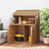 Gartenschrank Holz Outdoor Schrank mit Klapptisch Gartenbar