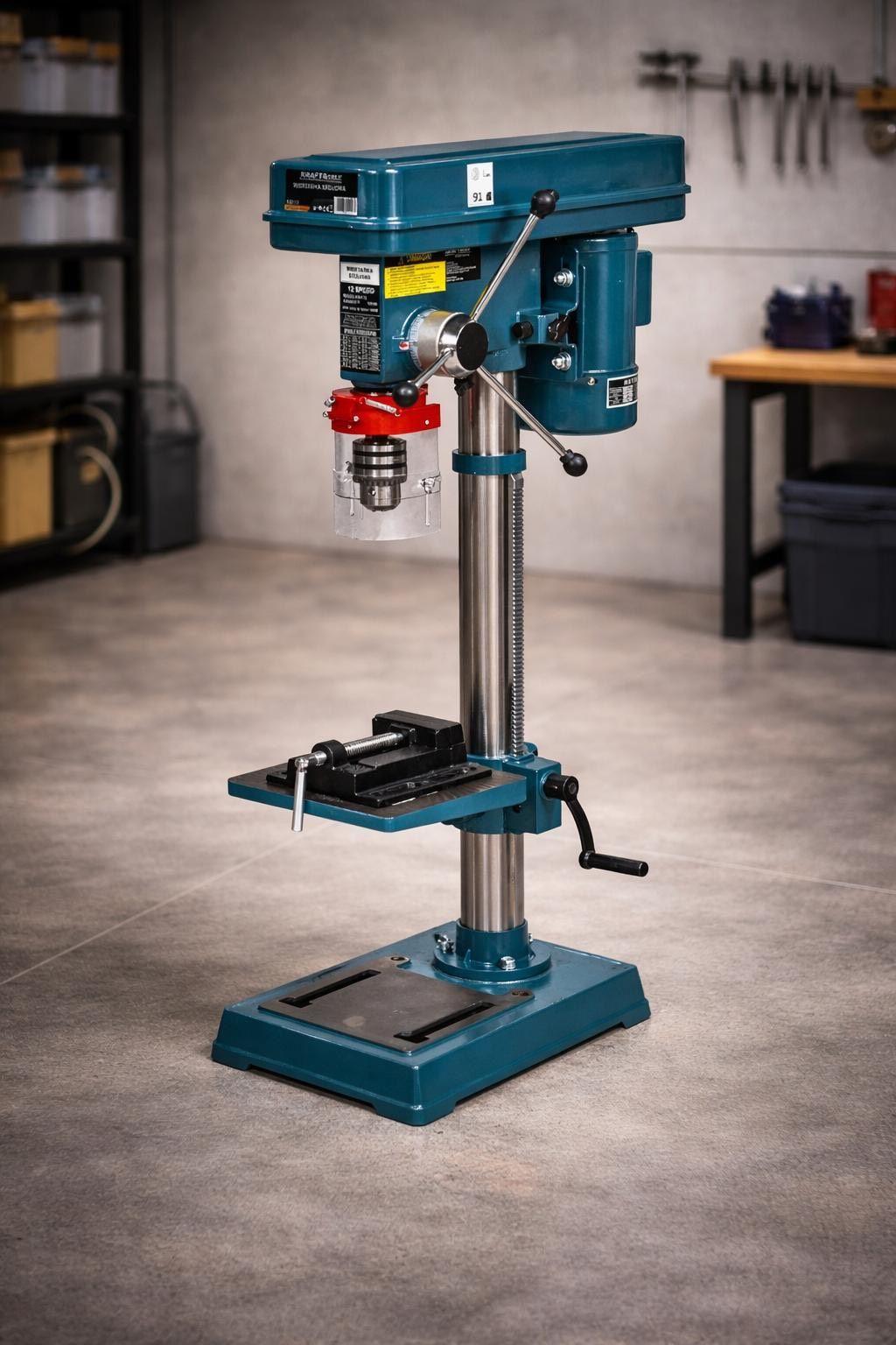Säulenbohrmaschine 1450W Tischbohrmaschine 12 Gänge 16mm Bohrfutter