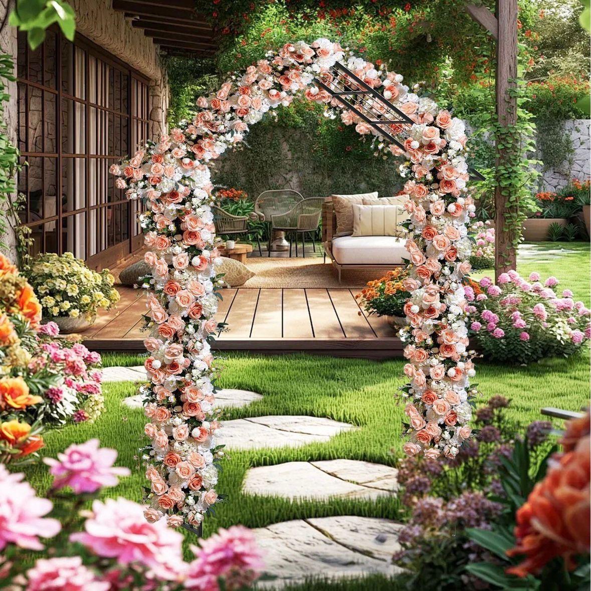 Rosenbogen Metall Rankhilfe Gartenbogen Torbogen Schwarz